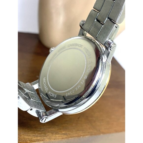 Michael Kors Women\'s Watch MK7348 Quartz Silver Dial 2-Tone Stainless Steel 38mm